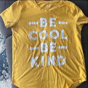 Old Navy Yellow Tee with Positive Message